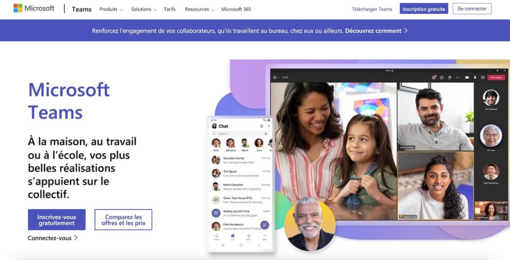 Microsoft teams collaboration vidéo