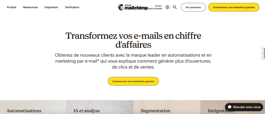 logiciel email marketing Mailchimp