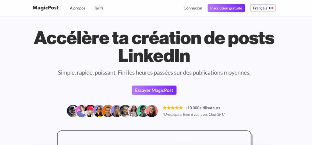 création post linkedin magic post