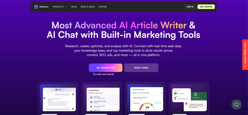 Writesonic AI content