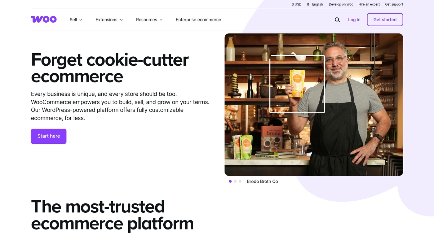 Screenshot of woocommerce.com