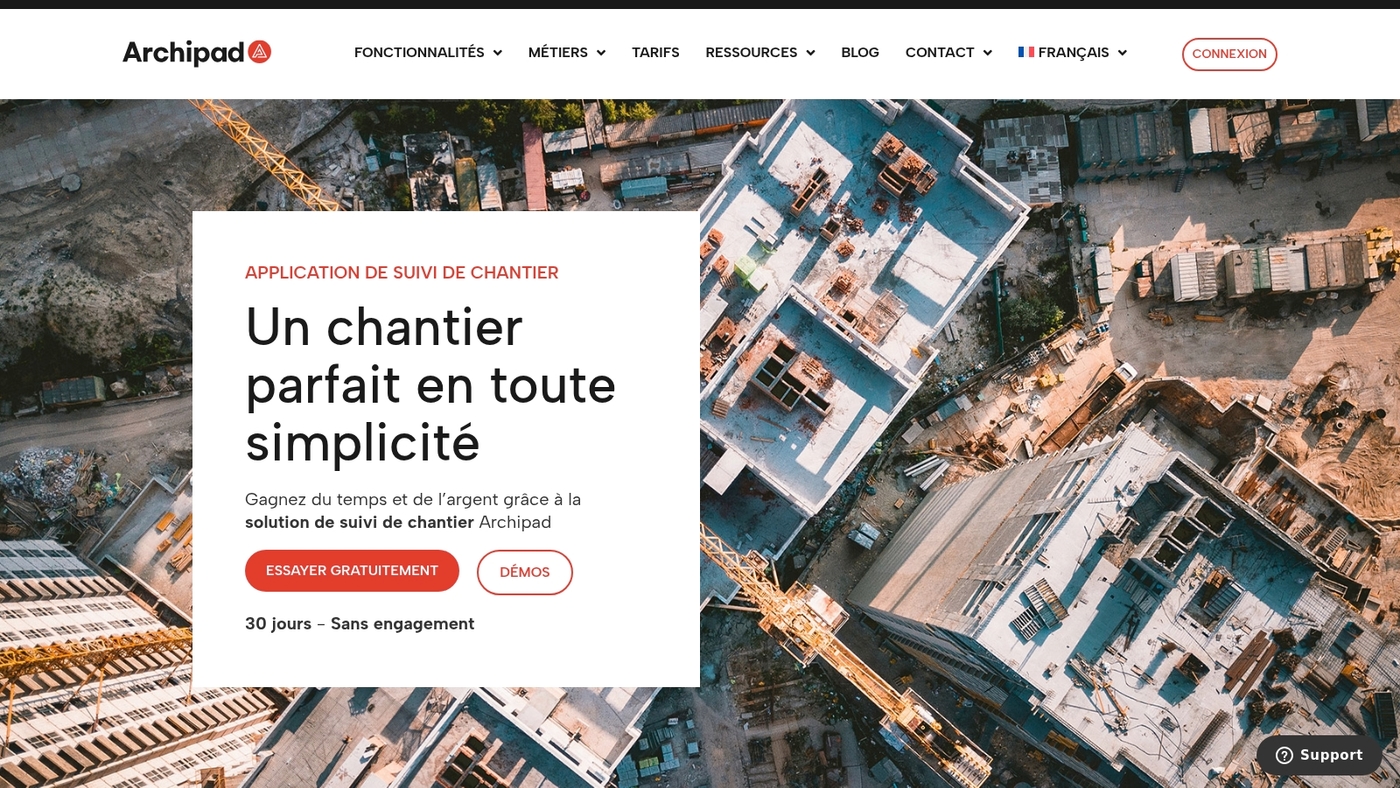 Screenshot of www.archipad.com