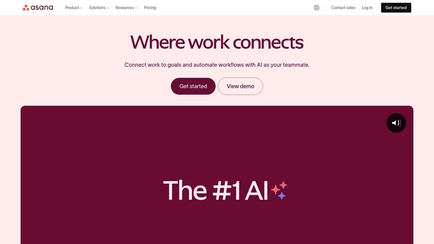 Screenshot of asana.com