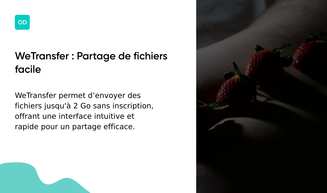 WeTransfer - Simplicité et rapidité