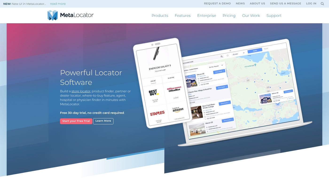 Screenshot of www.metalocator.com